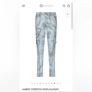 Marrakech for Anthro Harry stretch Poplin pant, SZ 26, Denim camo